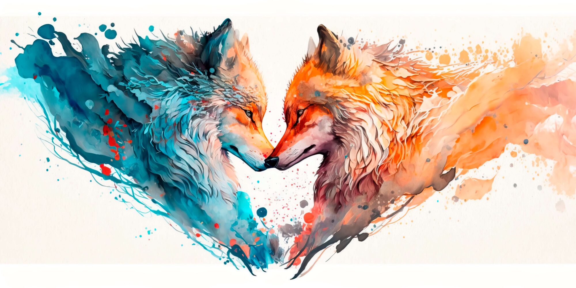 Color Burst Wolves